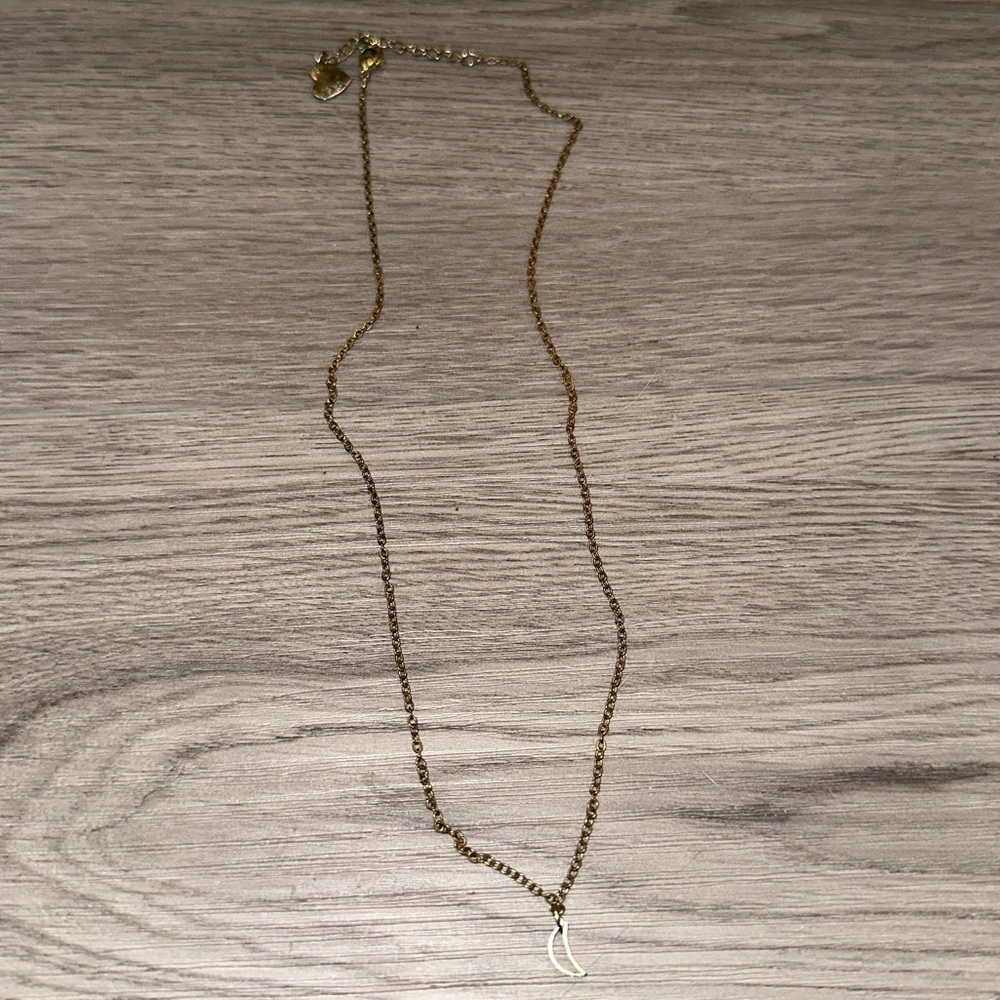 Brandy Melville Gold Moon Necklace